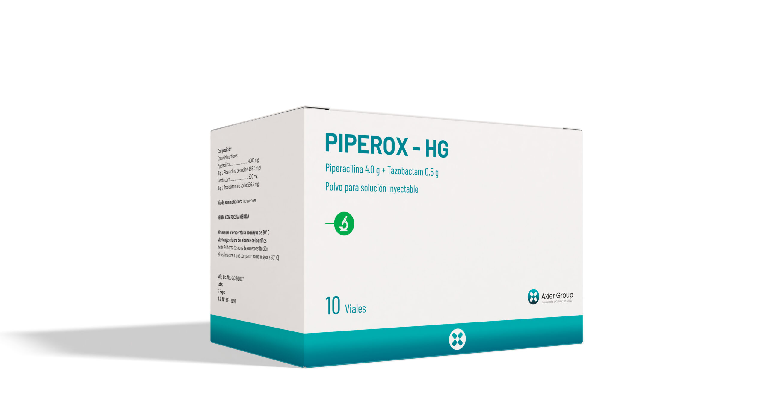 Rotulado Piperox-HG 4g + 0.5g x 10vial